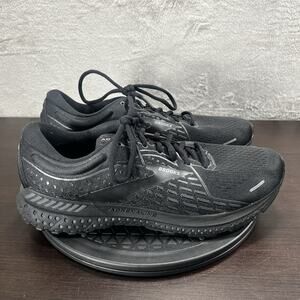 Brooks Adrenaline GTS 21 Mens Size 11 Triple Black Lace Up Athletic Running Shoe